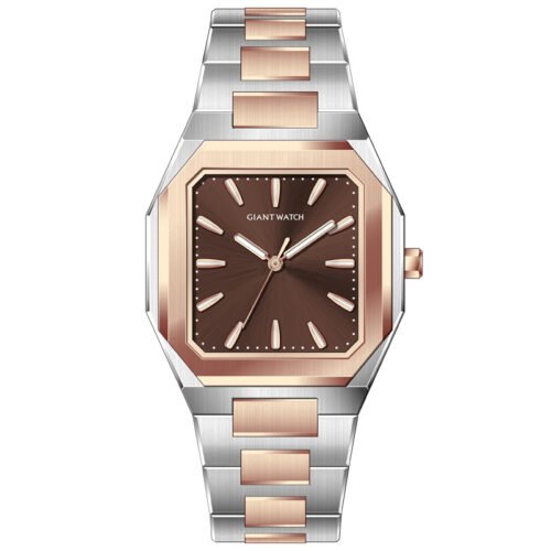GM-8222AR Men’s Square Quartz Watch - 36MM Stainless Steel, Japan Movement, 3-5ATM Water Resistance, Custom Logo, OEM ODM, 18 Years Industry Experience