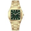 China Watch Factory Support Customized Gold Green Dial 36mm Stainless Steel Square Men's Watches GM-8222A